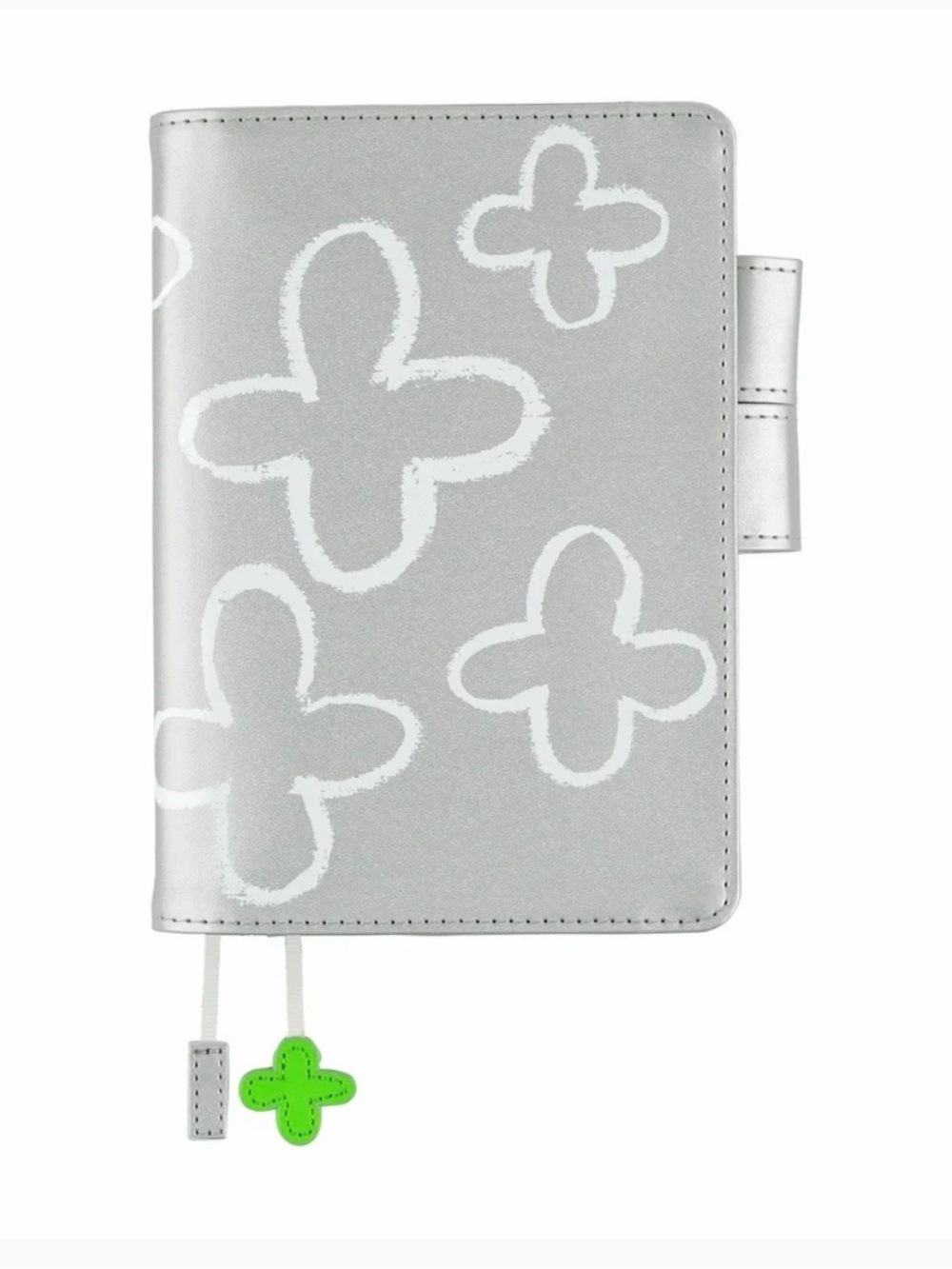 Hobonichi A6 Cover Makoto Matsubayashi- Silver Flowers